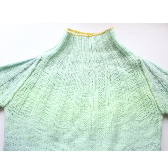 Anthropologie Perri Ombre Tunic Sweater / Small / Mint Purple Wool Alpaca Long - Picture 6 of 11